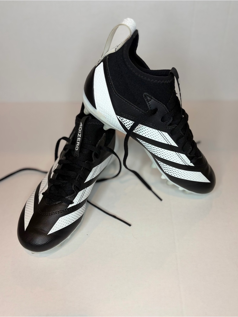 Adidas Adizero Boys Youth Football Cleats Size 5.5 Black White New